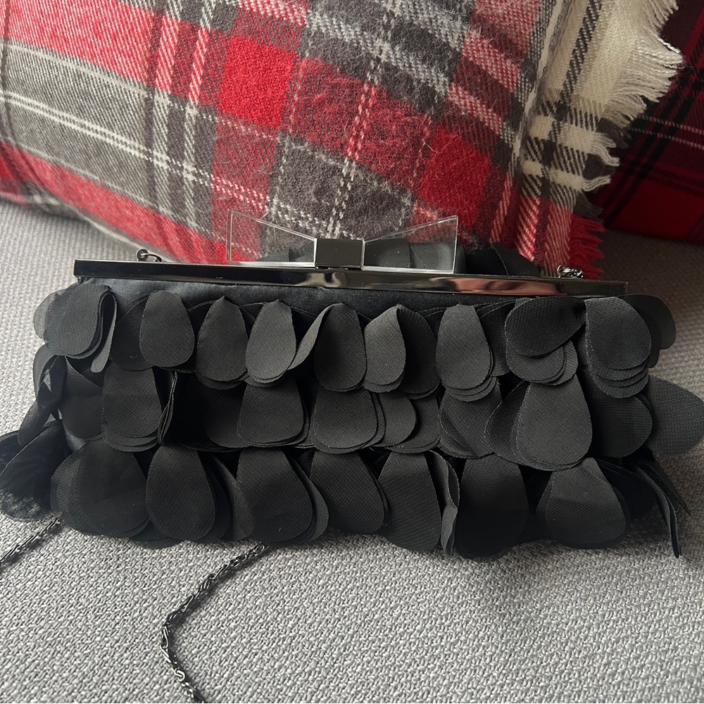 Nordstrom Petal Satin Clutch Evening Bag